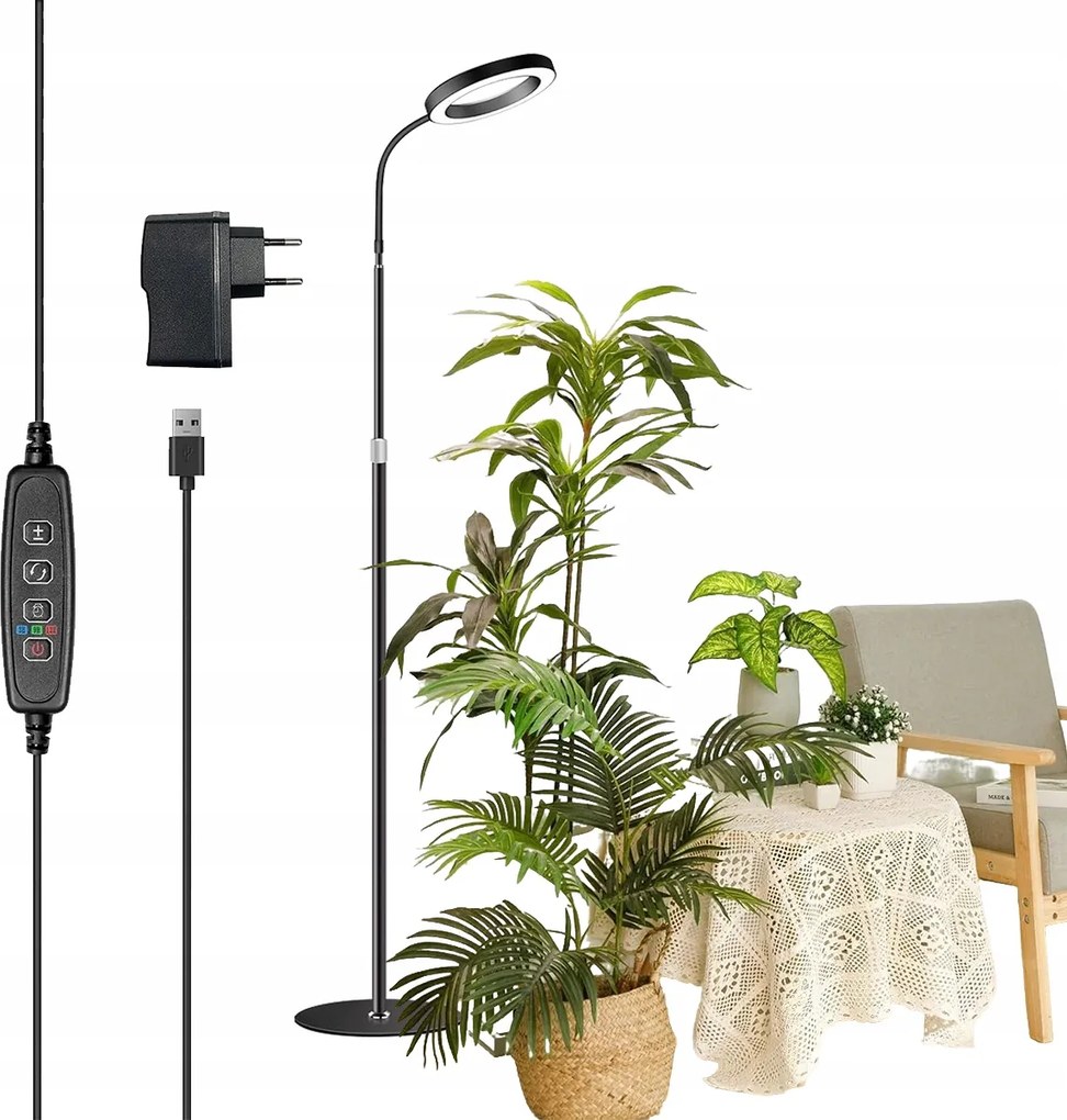 Led Grow Light növénylámpa Állítható 10 fényerőszint 72 Led 1.7M