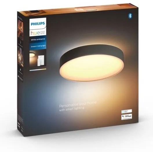 Philips - dimmelhető LED mennyezeti lámpa Hue ENRAVE L LED/33,5W/230V fekete+ távirányító