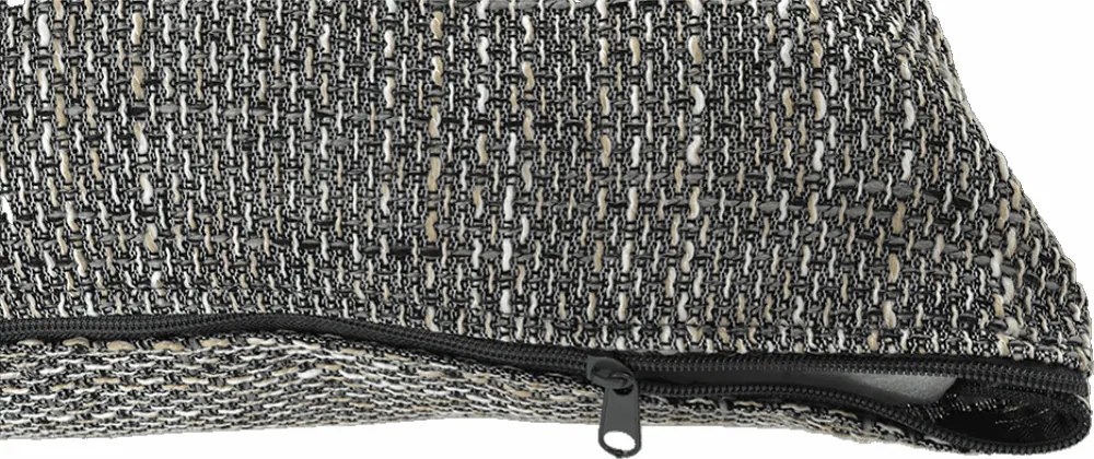 Ülőgarnitúra, műbőr fehér/szövet szürke melír, TONIKS