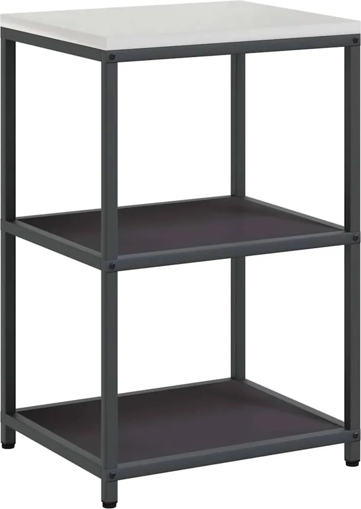 vidaXL Konyhai Tárolás polcokkal tárolóval Fekete 60 x 50 x 92 cm Acél