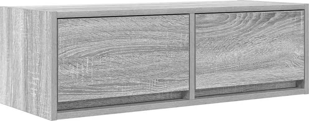 vidaXL szürke sonoma színű szerelt fa TV-szekrény 80x31x25,5 cm