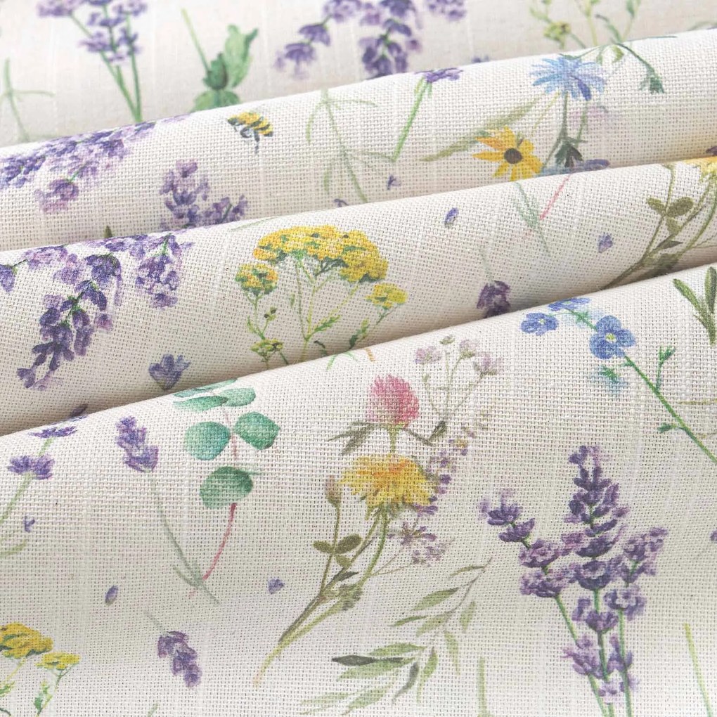 Goldea szögletes terítő valencia - levendulás kert 140 x 220 cm