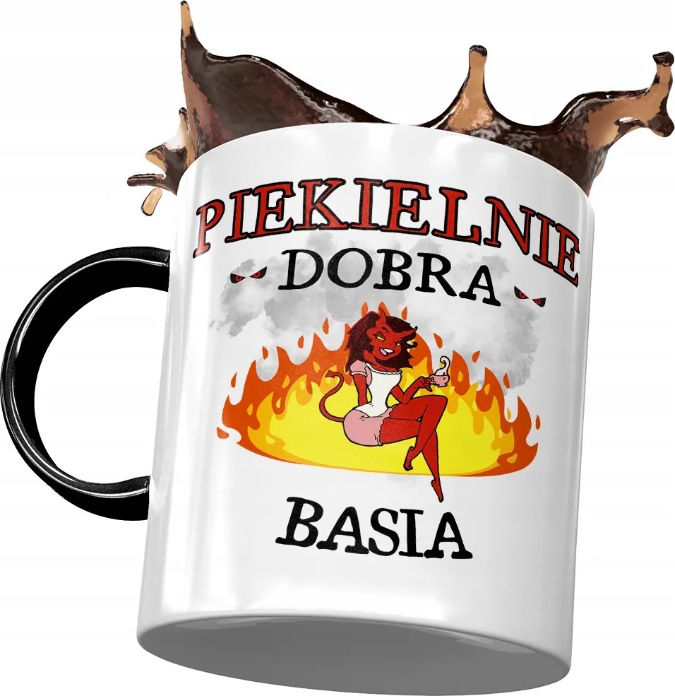 Fekete Bögre Basi Barátnő Feleség Ajándék Nyomtatott Fotóval