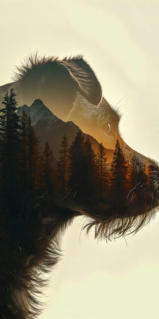 Poszter 50x100cm Kutyaszellem erdő