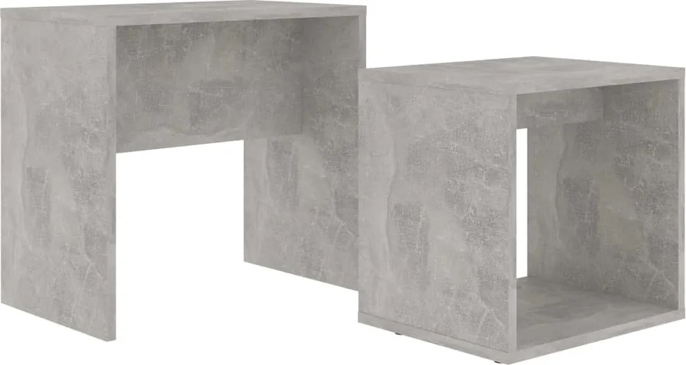vidaXL betonszürke szerelt fa dohányzóasztal szett 48 x 30 x 45 cm