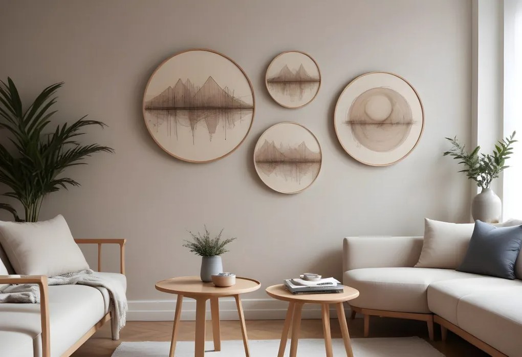 Tömörfa fa falikép, 45×45 cm – Huhu299