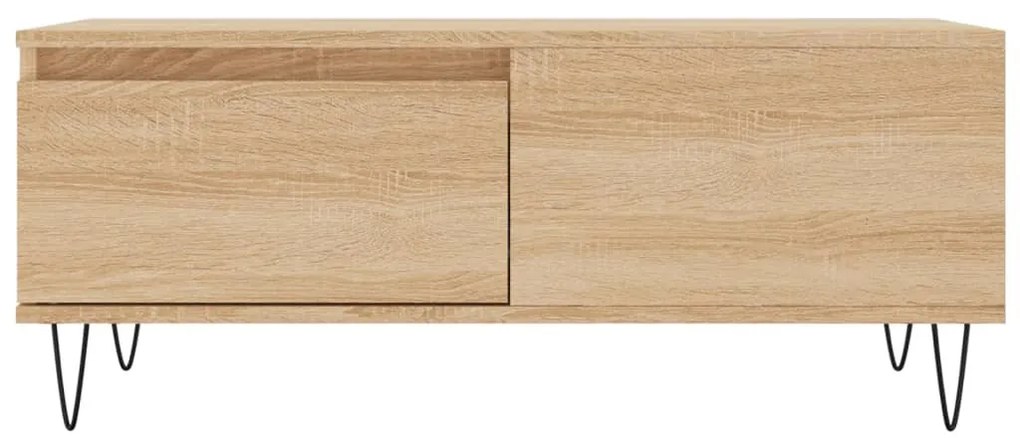 Sonoma tölgy színű szerelt fa dohányzóasztal 90 x 50 x 36,5 cm