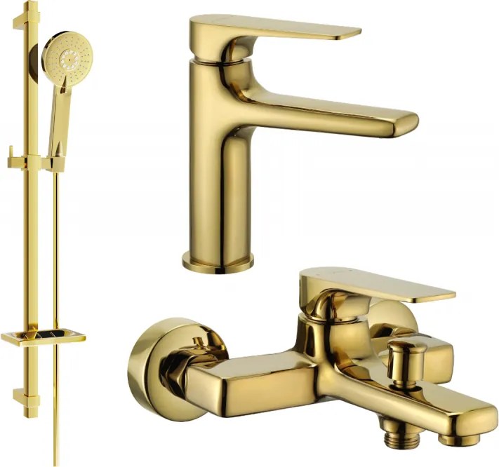 Mexen Lynx DQ40 fürdőkád készlet, arany - 745903DQ40-50