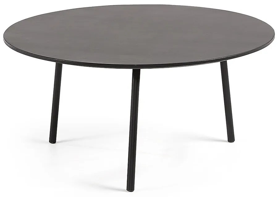 Ulrich fekete dohányzóasztal, ⌀ 70 cm - Kave Home