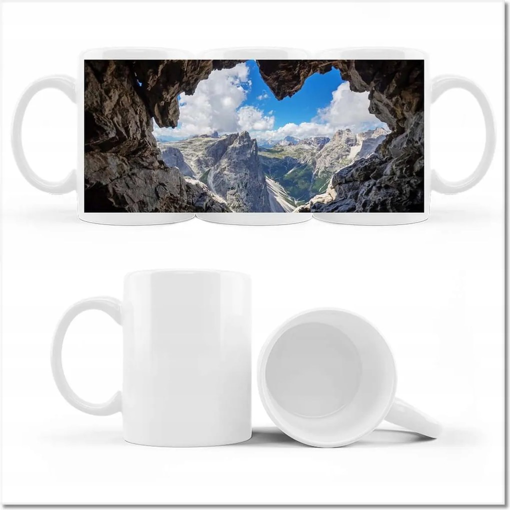 Bögre fényképpel Hegyi kilátás