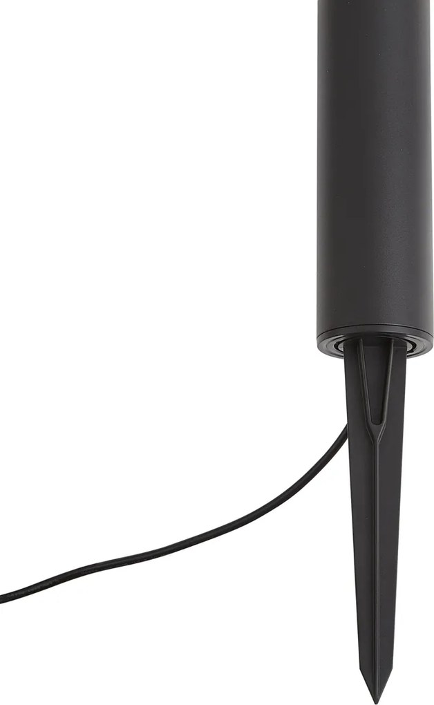 Modern kültéri oszlop lámpa 12V fekete LED-del IP65 - Voltaire Palo