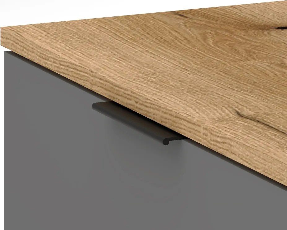 Előszoba bútor szett Evoke tölgy / tablila / grafit színkombinációban – NORDIC D