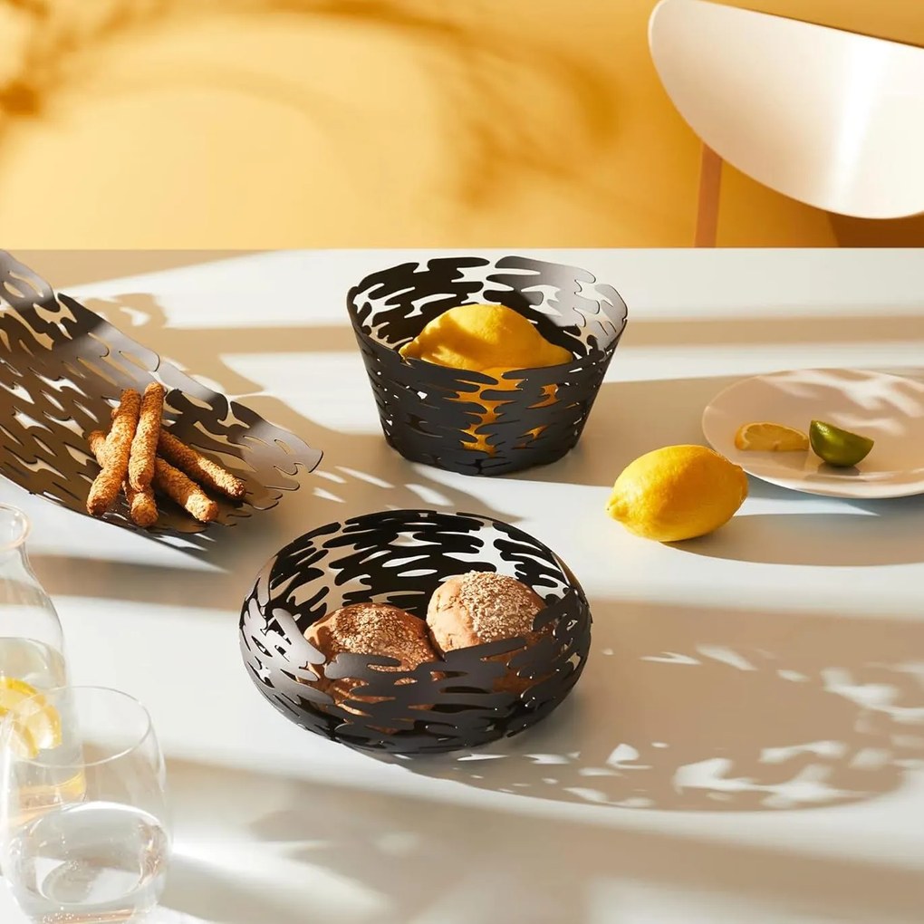 Nagy tál "Barket", fekete, átmérő 21 cm - Alessi