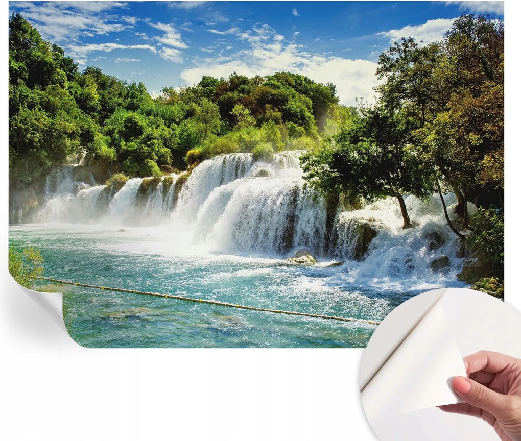 Prémium öntapadós fali fotótapéta Lenyűgöző vízesés 208x146 cm