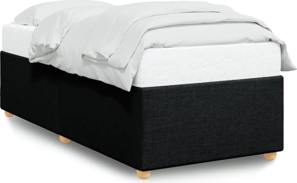 vidaXL ágykeret matrac nélkül fekete 90x200 cm szövet
