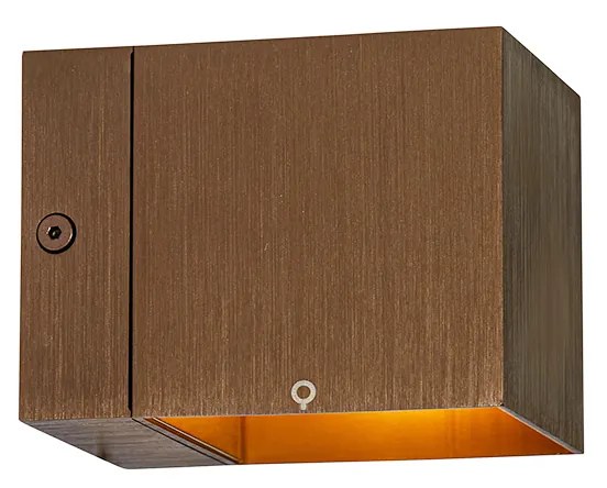 4 db-os készlet intelligens fali lámpa sötét bronz 8 cm, beleértve a Wi-Fi G9-et - Transfer