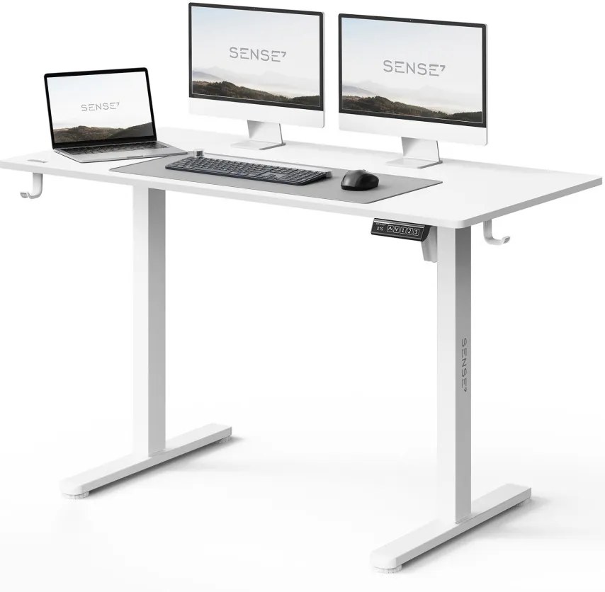 Állítható magasságú íróasztal Nojo Light 120 cm x 60 cm fehér
