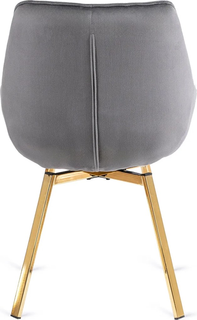 Forgó szék szürke színben, bársony kárpittal. MIA