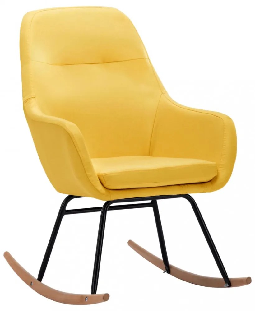 mustársárga szövet hintaszék