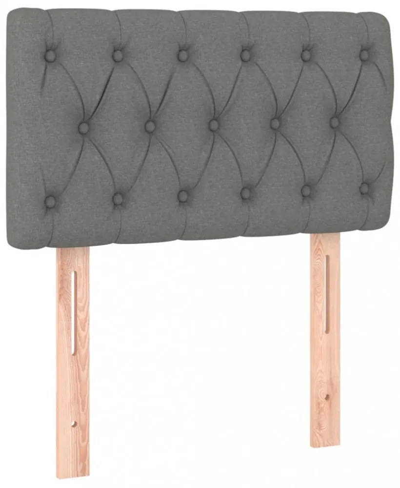 sötétszürke szövet fejtámla 80x7x78/88 cm