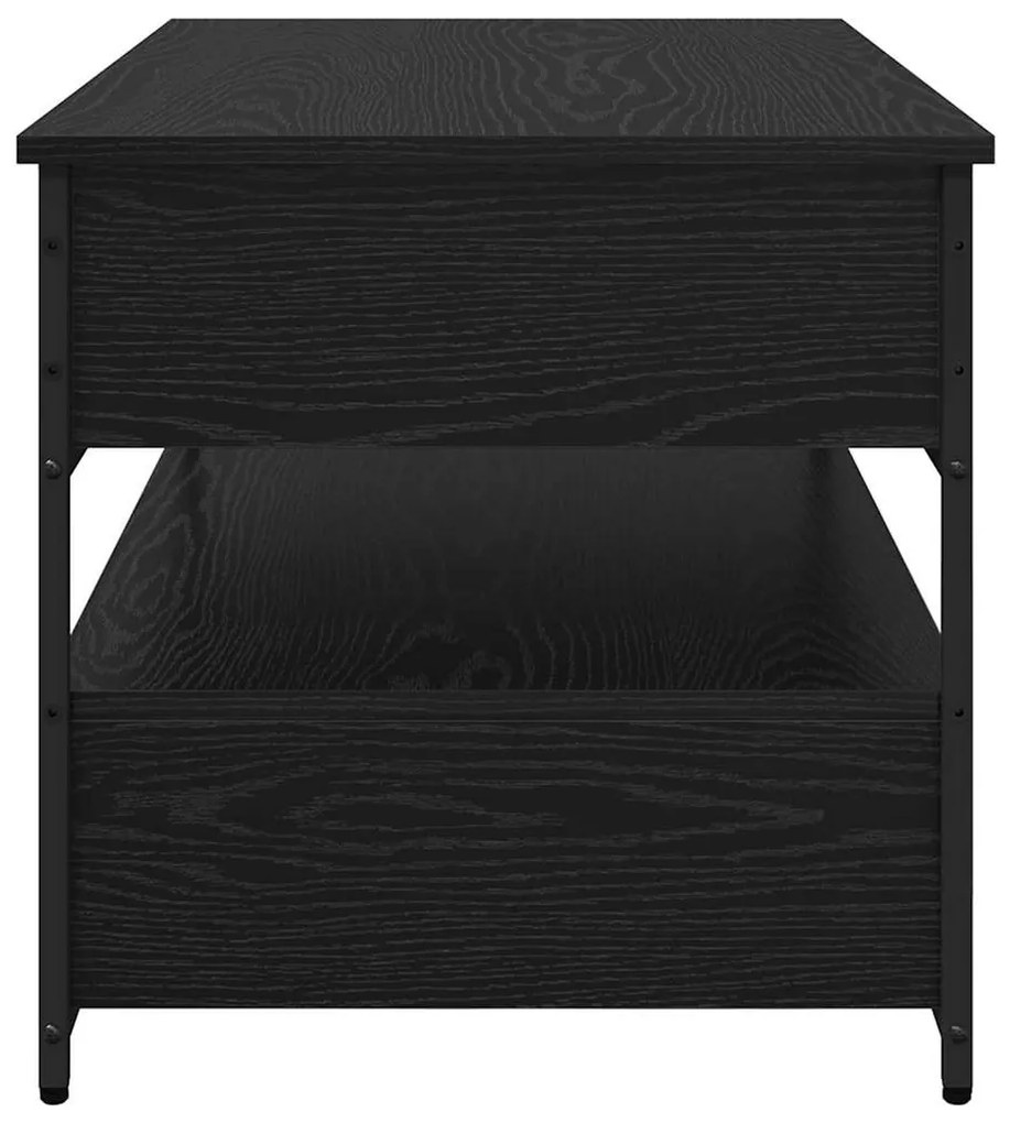 vidaXL Dohányzóasztal fiókkal Fekete tölgy 85 x 50 x 50 cm Faanyag