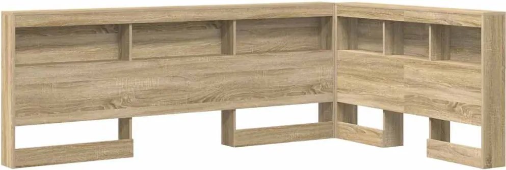 vidaXL Tároló fejtámla Sonoma tölgy 207,5 x 137,5 x 76,5 cm Faanyag