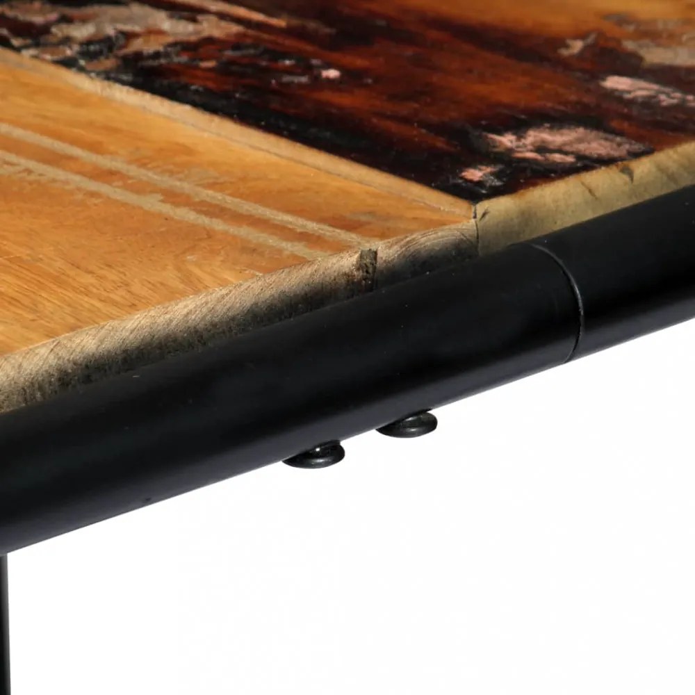 tömör újrahasznosított fa étkezőasztal 180 x 90 x 76 cm