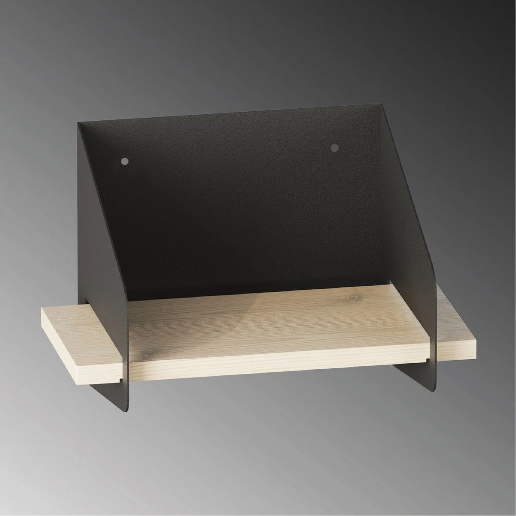 Fali polc Short Arm - Fekete