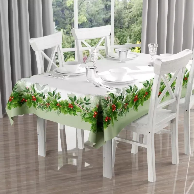 Gyönyörű abrosz nyomtatott karácsonyi szövet Mikulás 150x250cm