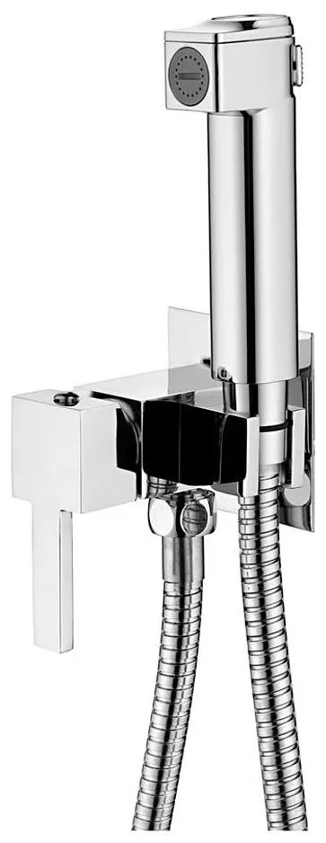 Aqualine - Zuhanyzós bidécsap rejtett beépítéshez fényezett króm