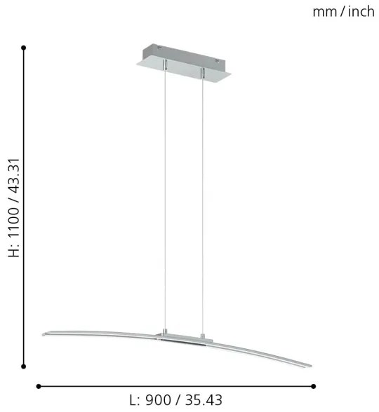 Eglo 95147 - LED Csillár LASANA LED/30W/230V