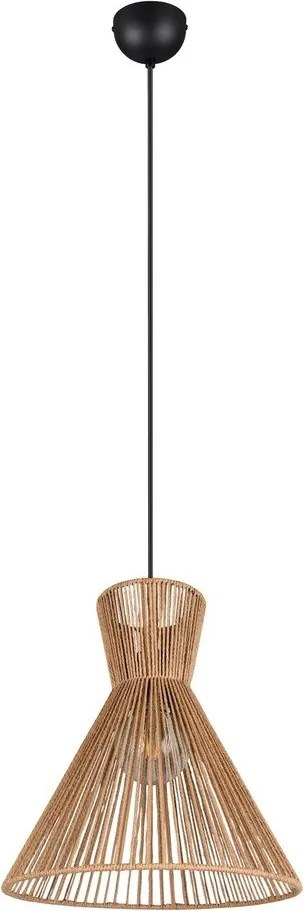 Natúr színű fém függőlámpa papír zsinór búrával ø 35 cm Rosalie – Reality