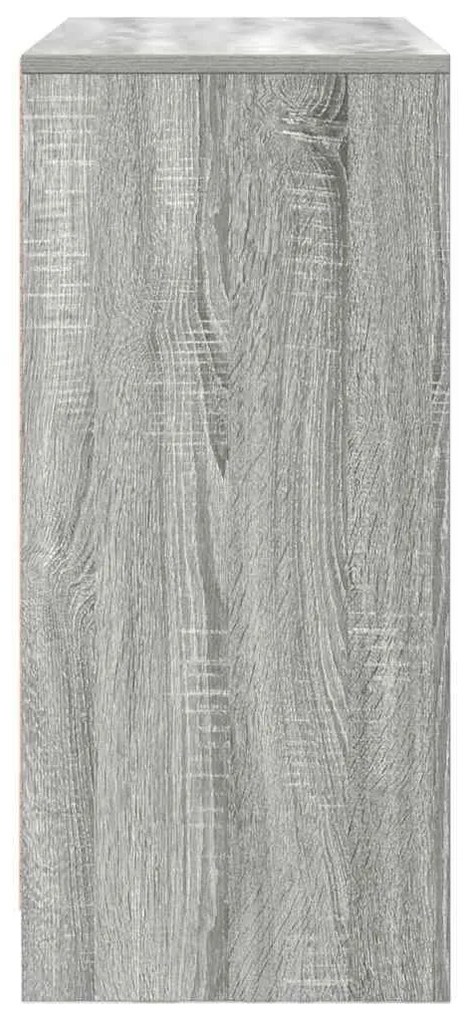 szürke sonoma szerelt fa tálalószekrény fiókos 80x34x76 cm