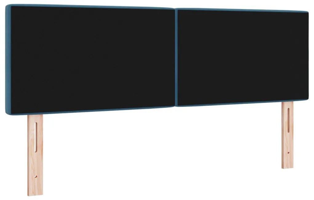 Fejtámla Kristálygombos Tűzött Sötétkék 140 cm Velvet