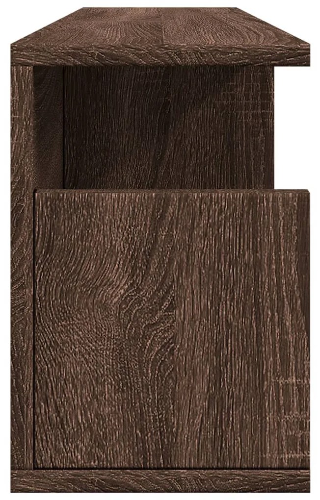 barna tölgy színű szerelt fa fali szekrény 80 x 20 x 30 cm
