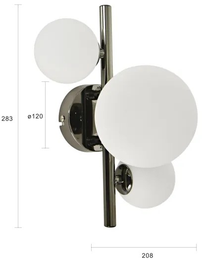 Brilagi - LED Fali lámpa MILLA 3xG9/3W/230V fényezett króm/fehér