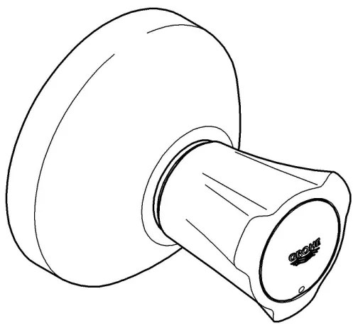 GROHE 19808001 - COSTA L falba süllyesztett szelep felső része, fényes króm