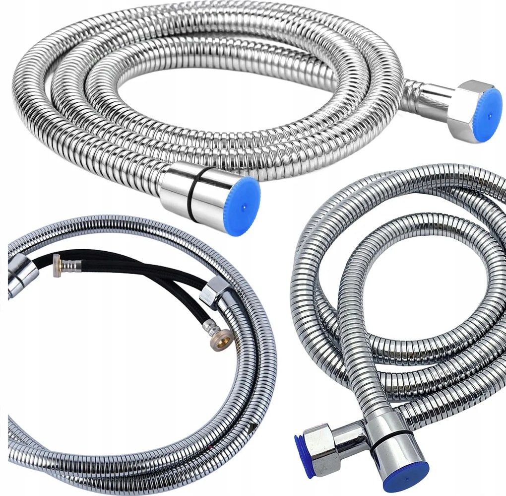 Zuhanytömlő Erősített Fonott Krómozott Strapabíró Tartós 150 CM