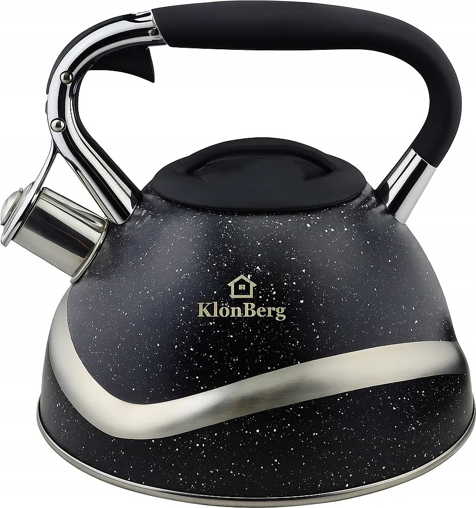 Vízforraló Síppal Acél Márvány 3L Indukciós Gáz KlonBerg Premium