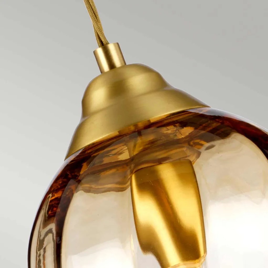 ELSTEAD TIBER-P-AMBER TIBER Modern Függesztett Lámpa Sárgaréz E27 IP20