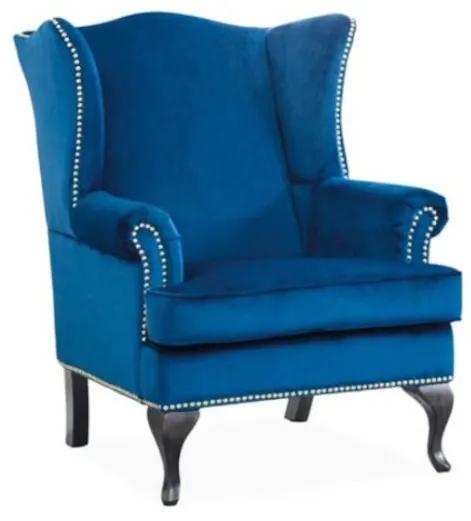 FRANKLIN Velvet 1 fotel, 82x103x93, kék