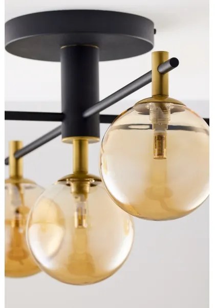 Jupiter 2032 - Felületre szerelhető csillár FIGARO 5xG9/10W/230V fekete/arany/bézs