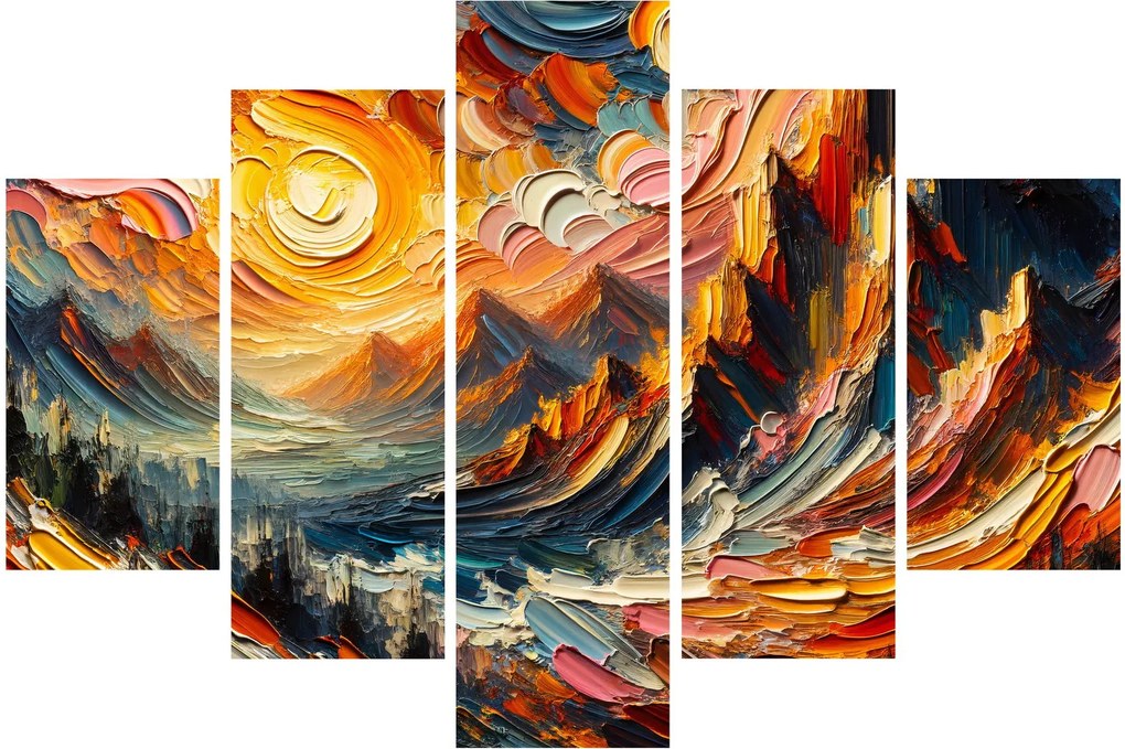 Kép - Hegyek, melyeket napfény ölel (150x105 cm)