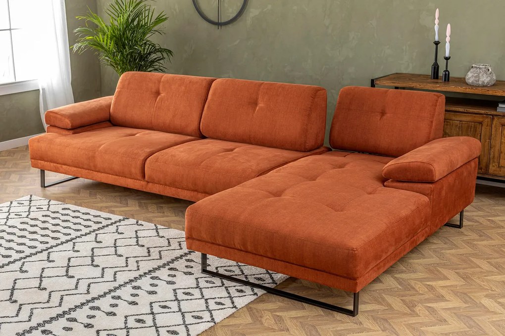 Mustang Small Right Orange sarokkanapé