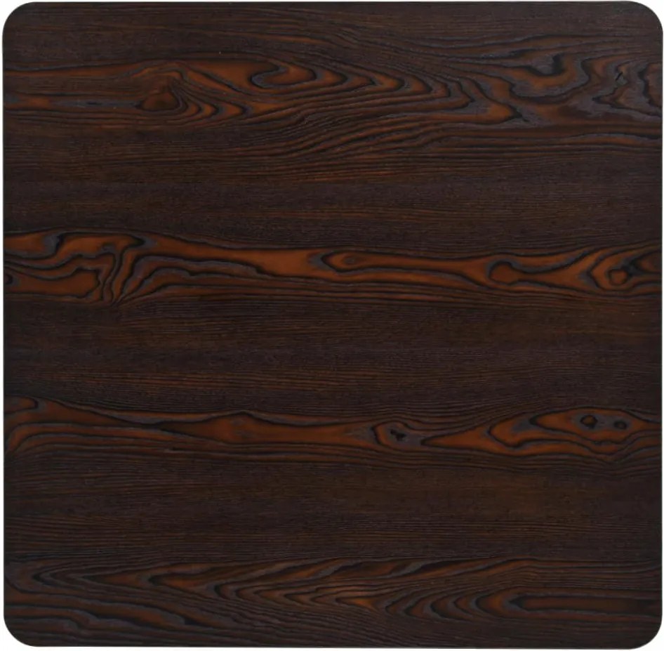 sötét hamuszínű MDF/acél bisztró asztal 80 x 80 x 75 cm