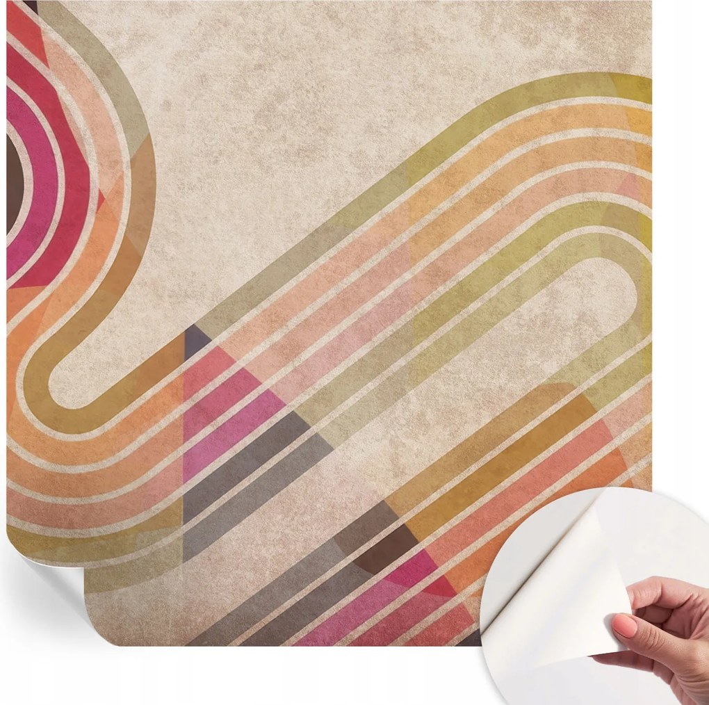 Dekoratív öntapadós fotótapéta Hálószobába Geometrikus vonalak 250x250