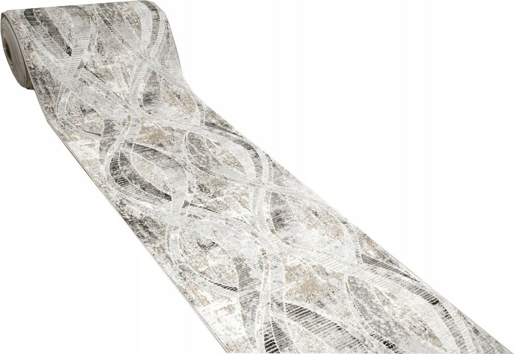 Futószőnyeg Szőnyeg Szürke Folyosóra 120 cm széles Puha Maya Szalagcsíkok