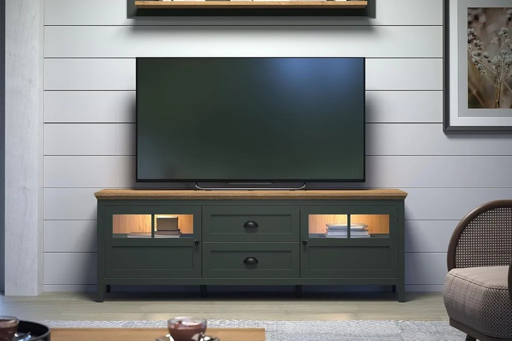 Stanton Tv szekrény sötétzöld