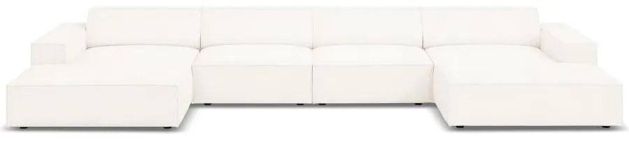 Bézs buklé szövet sarokkanapé ("U" alakú) Jodie – Micadoni Home