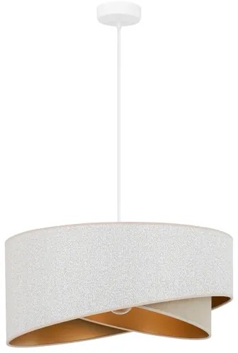 Brilagi - LED Csillár zsinóron LYRA 1xE27/15W/230V fehér/bézs/arany